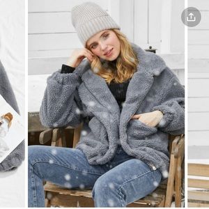 Zaful Gray Fuzzy Jacket